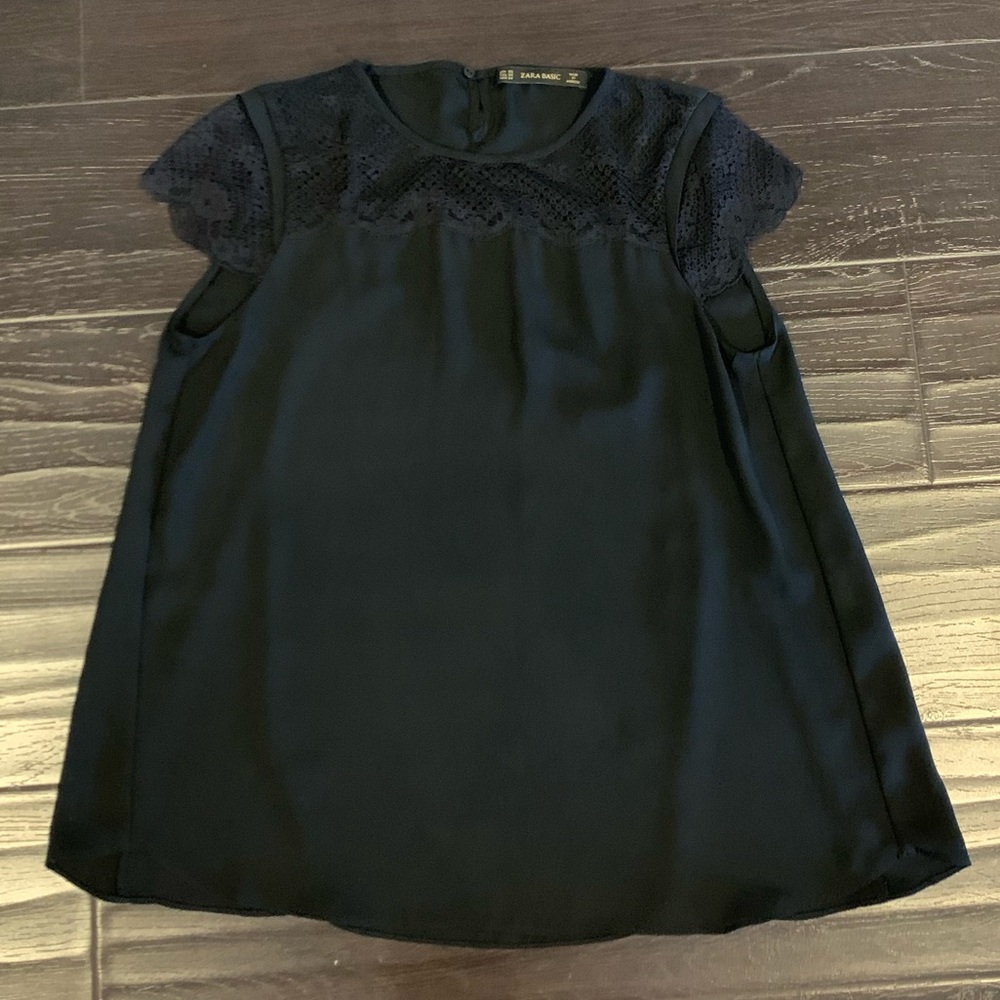Zara lace black top